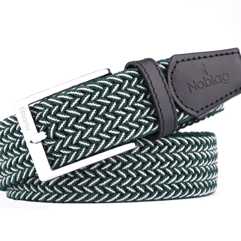 Noblag Woven Braided Leather Belts For Men